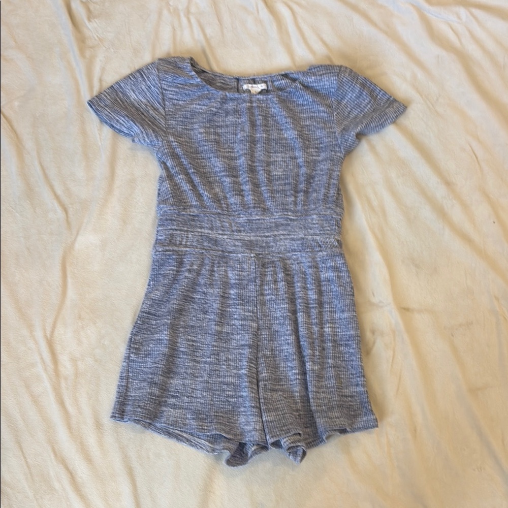 Girls heathered blue Romper